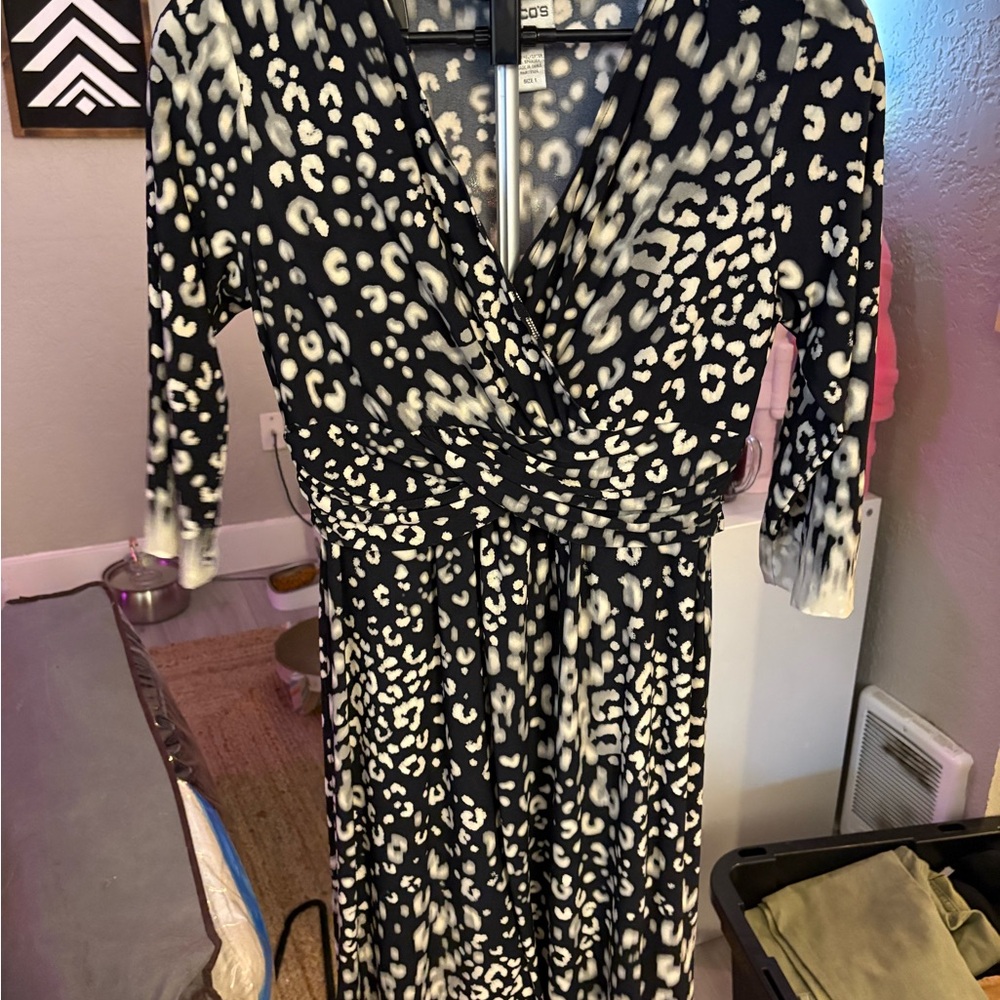 Leopard Print Wrap Dress